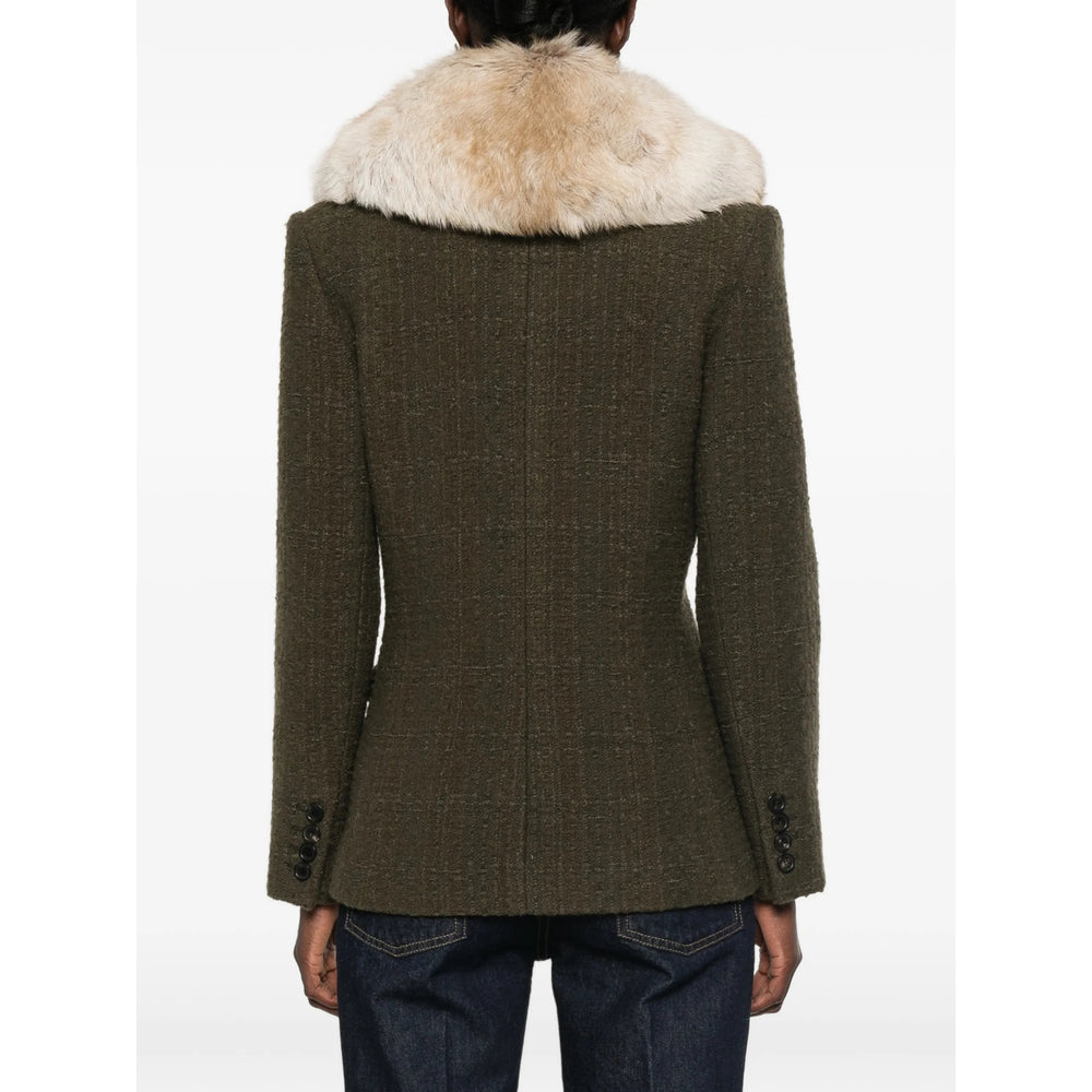 Saint Laurent Green Jackets - Oversized Jackets Women SAINT LAURENT