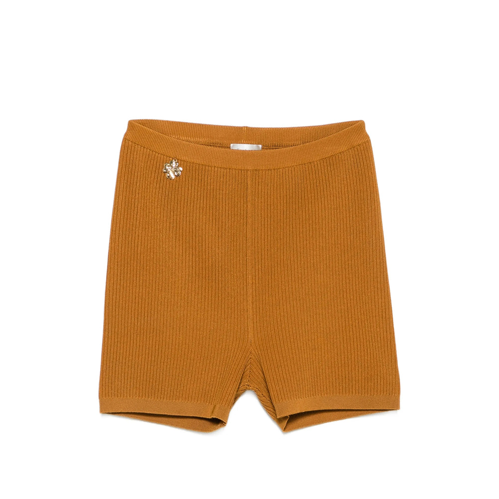 Saint Laurent Brown Shorts - Mini Shorts Women SAINT LAURENT