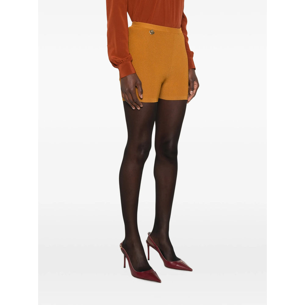 Saint Laurent Brown Shorts - Mini Shorts Women SAINT LAURENT