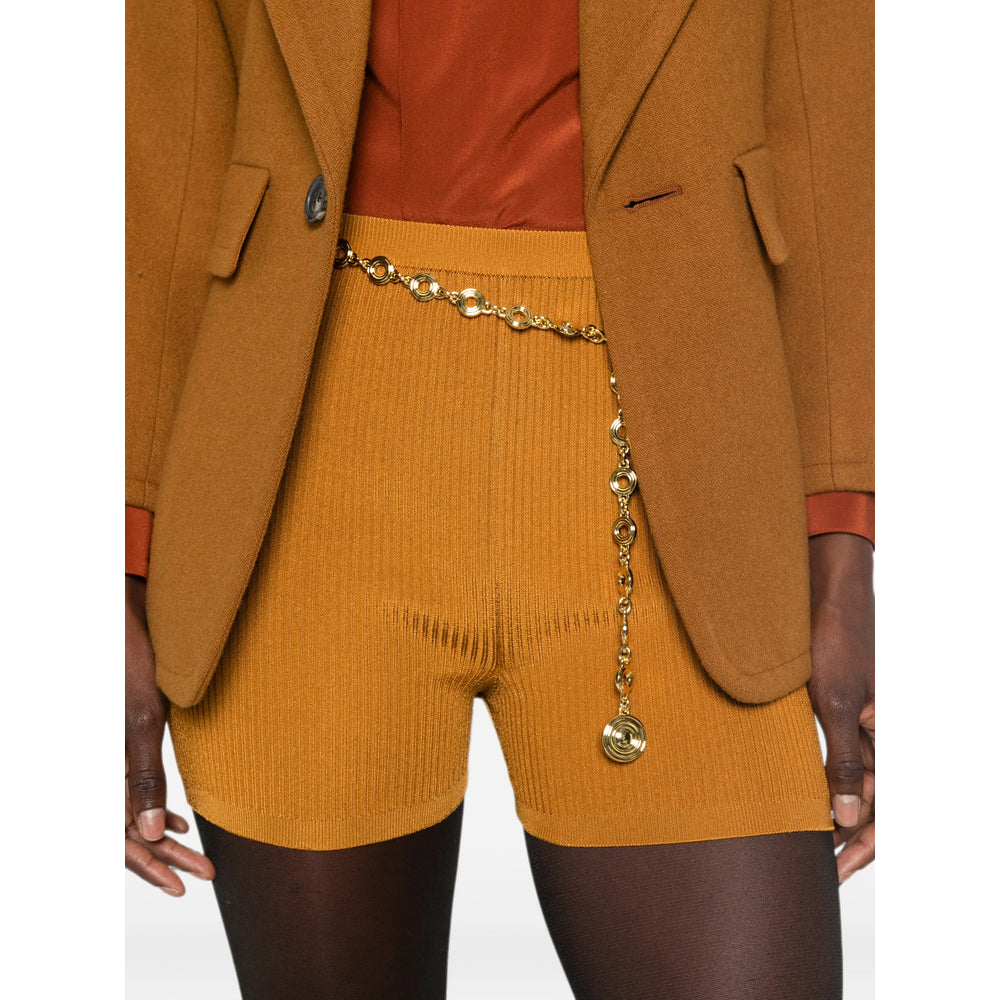 Saint Laurent Brown Shorts - Mini Shorts Women SAINT LAURENT