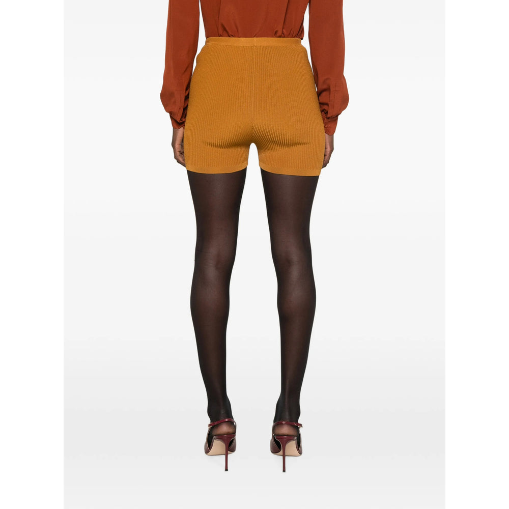 Saint Laurent Brown Shorts - Mini Shorts Women SAINT LAURENT