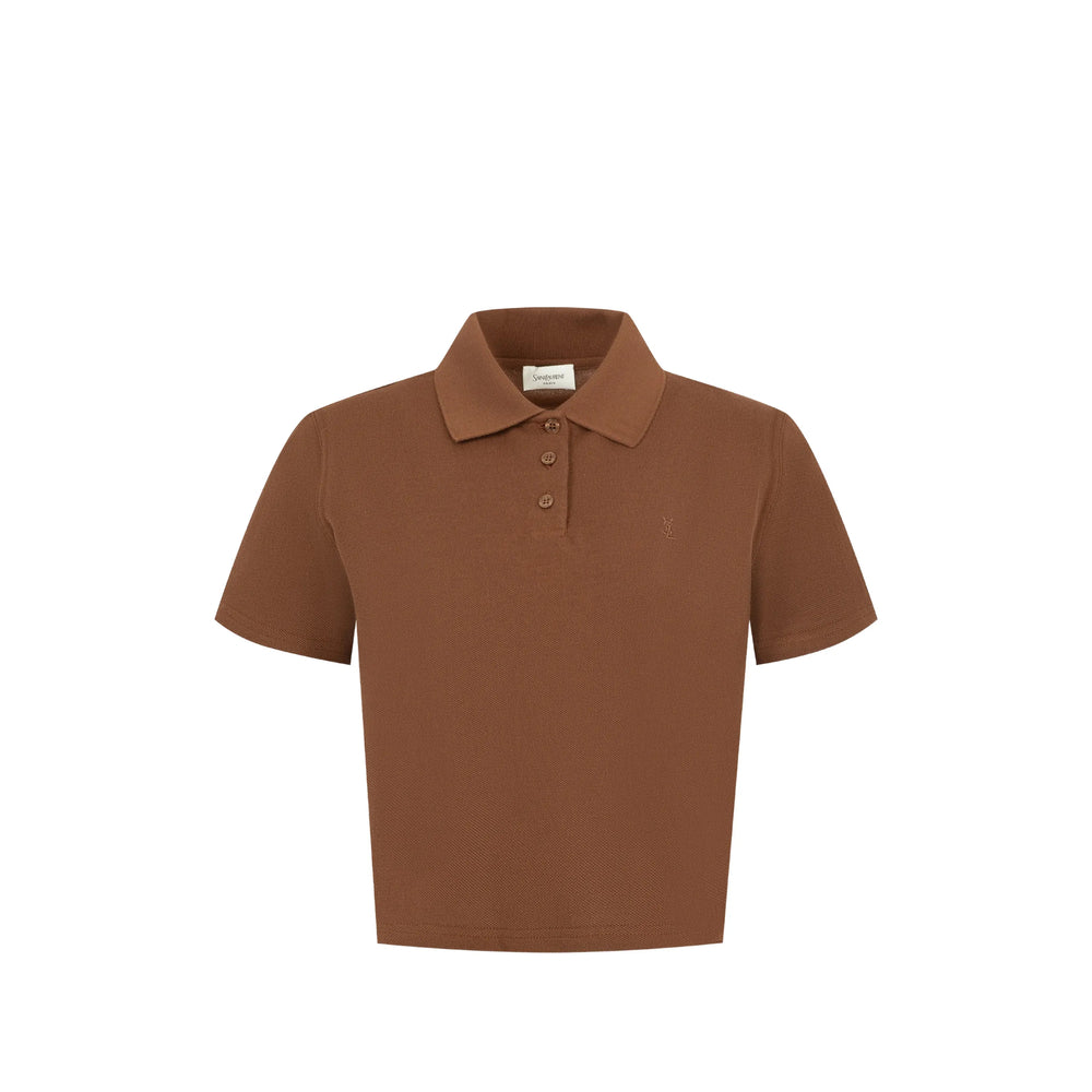 Saint Laurent Brown Tops - Polo Tops Women SAINT LAURENT