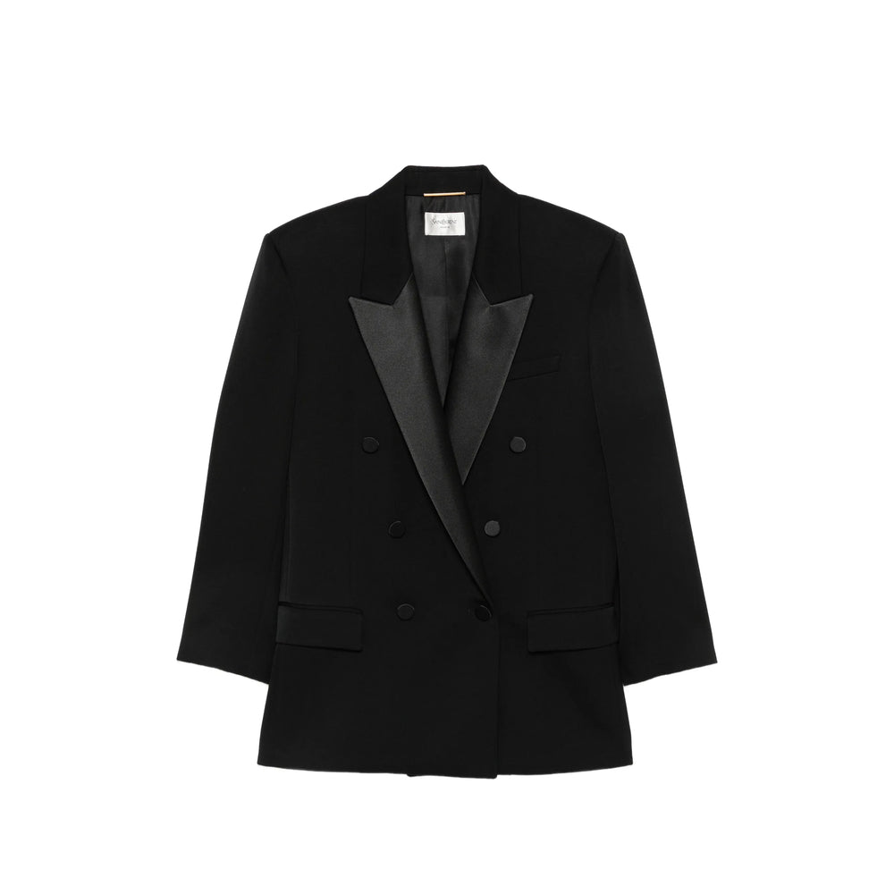 Saint Laurent Black Jackets - Blazers Women SAINT LAURENT