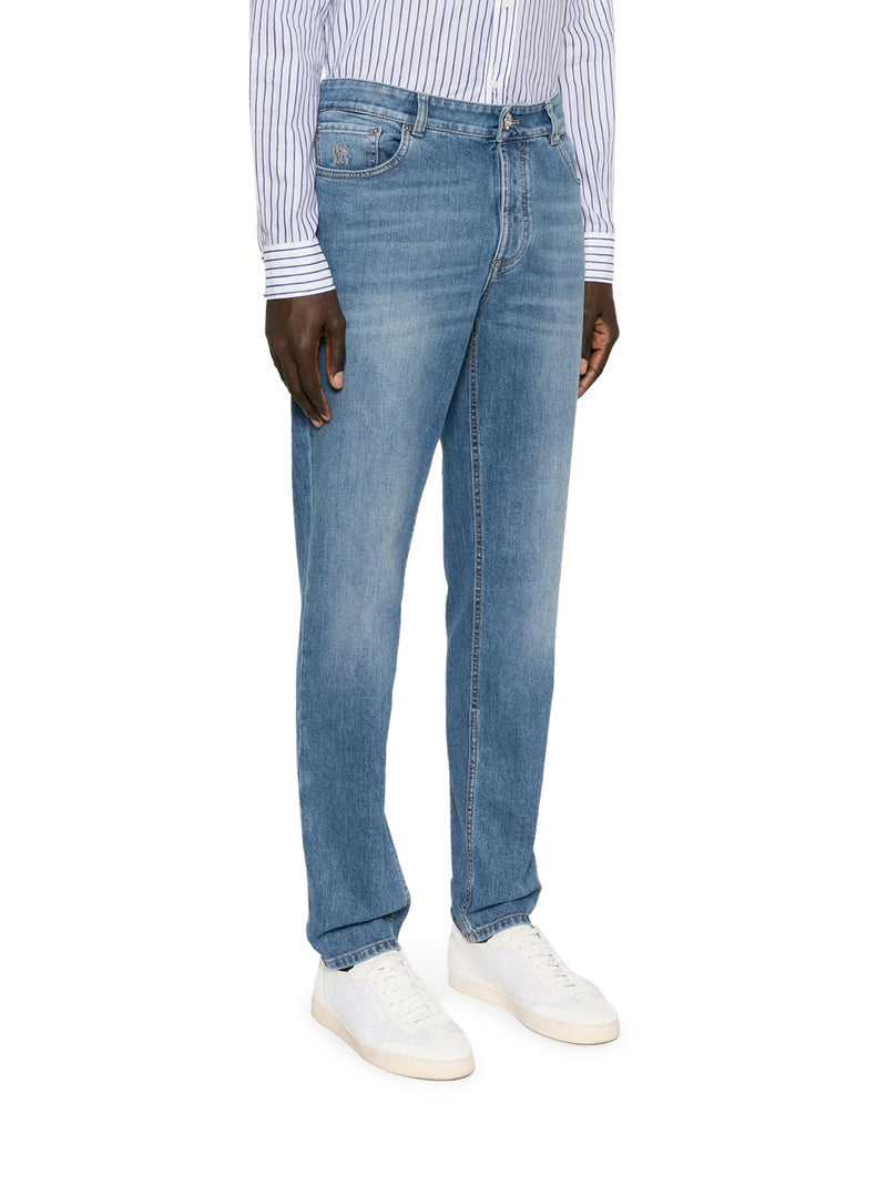 Brunello Cucinelli Men Light Wash Denim Jeans BRUNELLO CUCINELLI