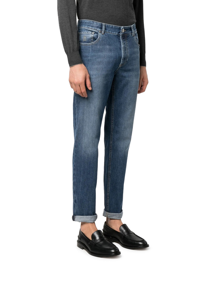 Brunello Cucinelli Men Medium Wash Denim Jeans BRUNELLO CUCINELLI