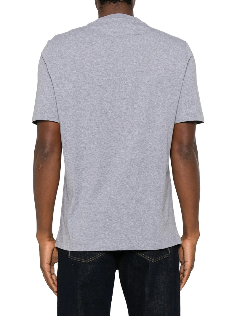Brunello Cucinelli Men Cotton T-Shirt With Contrasting Logo Print BRUNELLO CUCINELLI