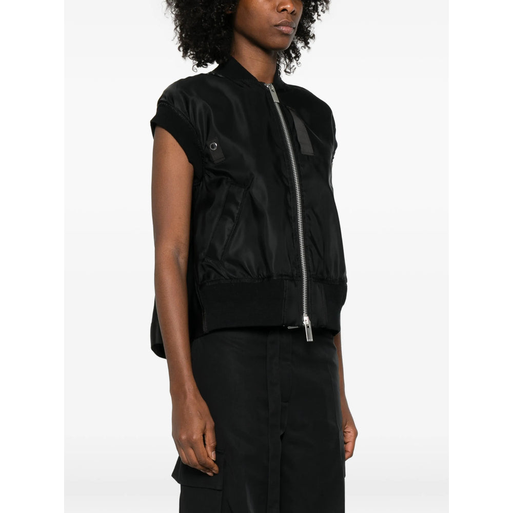 Sacai Black Jackets - Waistcoat & Gilets Women SACAI