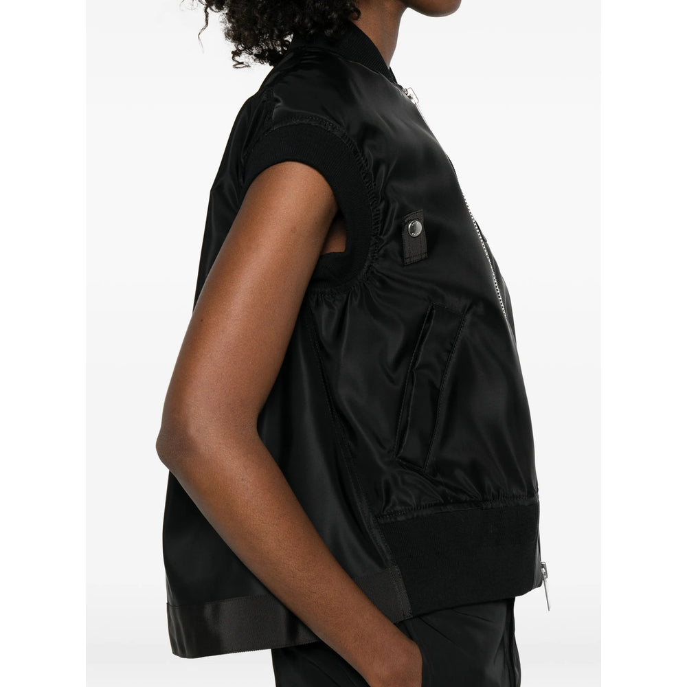 Sacai Black Jackets - Waistcoat & Gilets Women SACAI