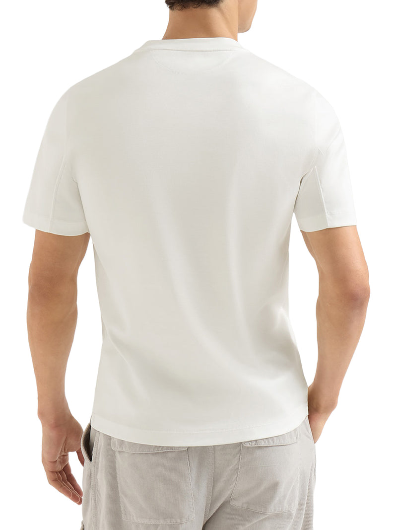 Brunello Cucinelli Men Cotton T-Shirt With Contrasting Logo Print BRUNELLO CUCINELLI