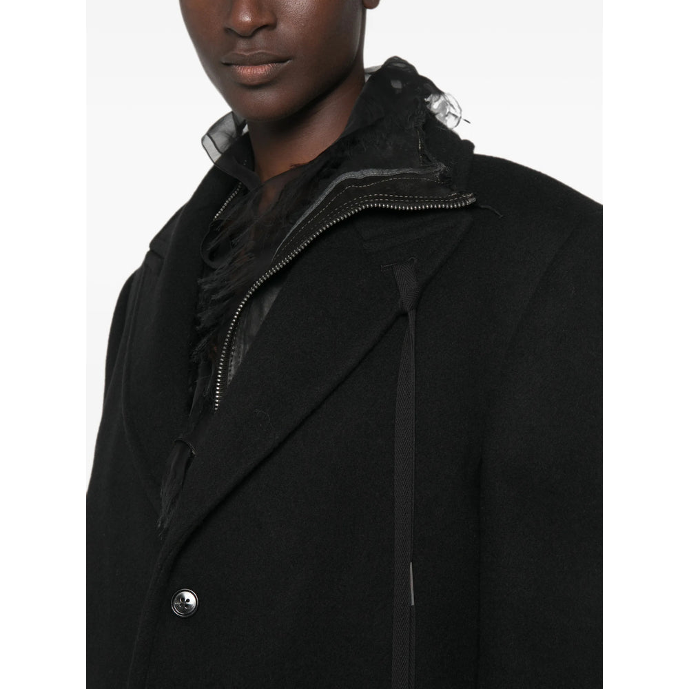 Ann Demeulemeester Black Coats - Single Breasted Coats Women ANN DEMEULEMEESTER