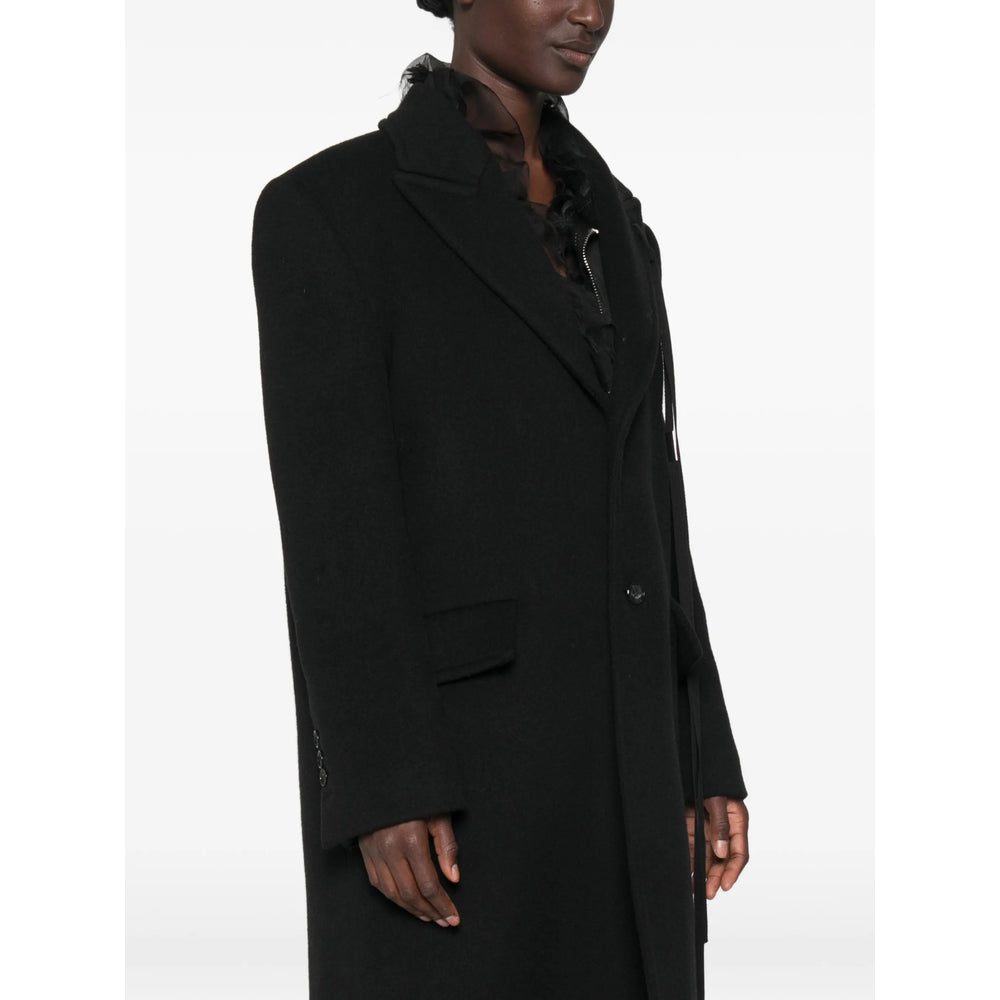 Ann Demeulemeester Black Coats - Single Breasted Coats Women