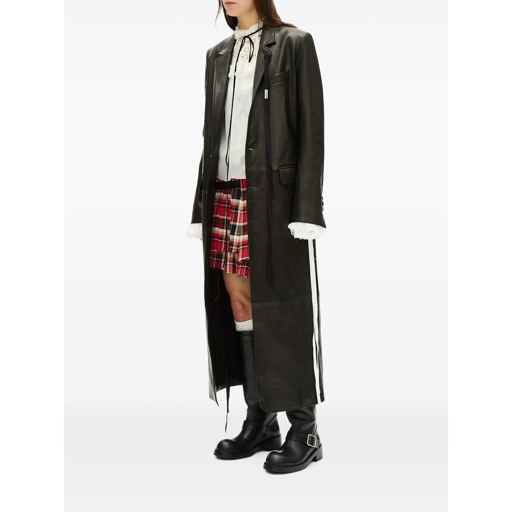 Ann Demeulemeester Black Coats - Leather Coats Women ANN DEMEULEMEESTER