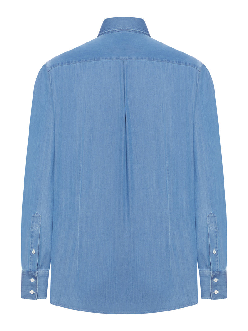 Brunello Cucinelli Men Medium Denim Shirt BRUNELLO CUCINELLI