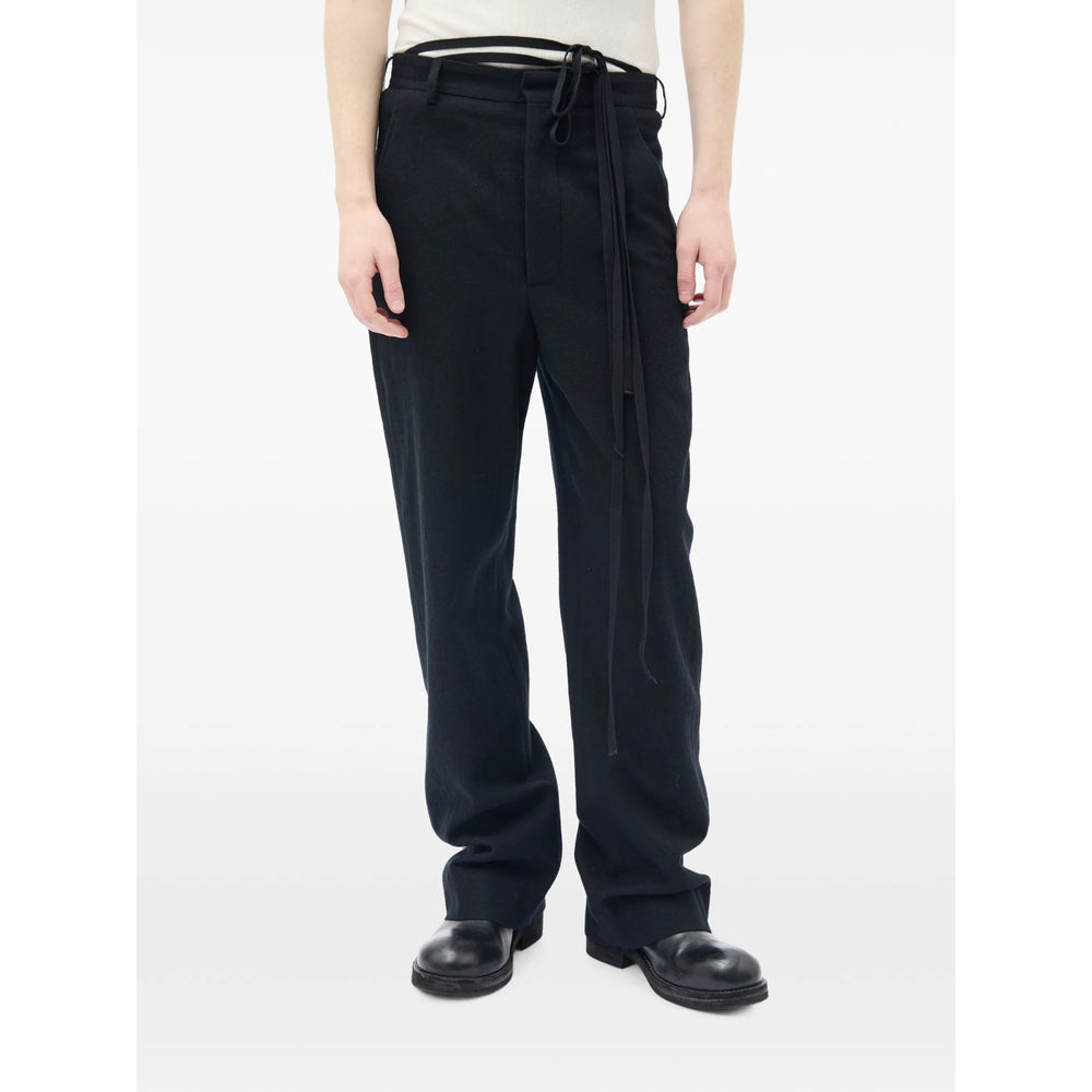 Ann Demeulemeester Black Trousers - Tailored Trousers Men ANN DEMEULEMEESTER