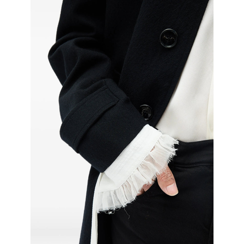 Ann Demeulemeester Black Coats - Single Breasted Coats Men ANN DEMEULEMEESTER