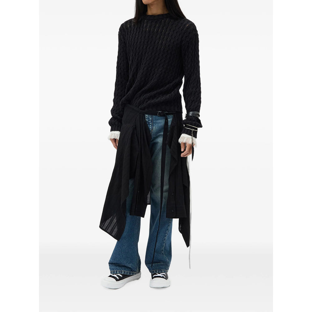 Ann Demeulemeester Black Sweaters & Knitwear - Jumpers Men ANN DEMEULEMEESTER