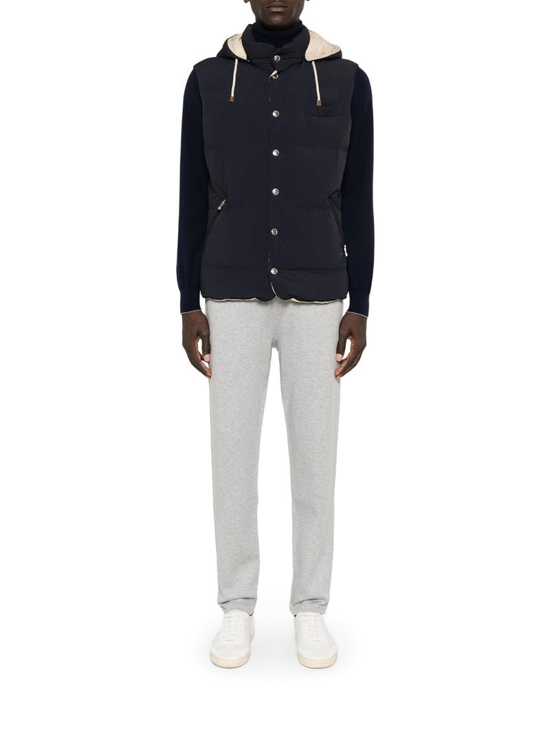 Brunello Cucinelli Men Double-Band Cotton, Cashmere And Silk Sweatpants BRUNELLO CUCINELLI
