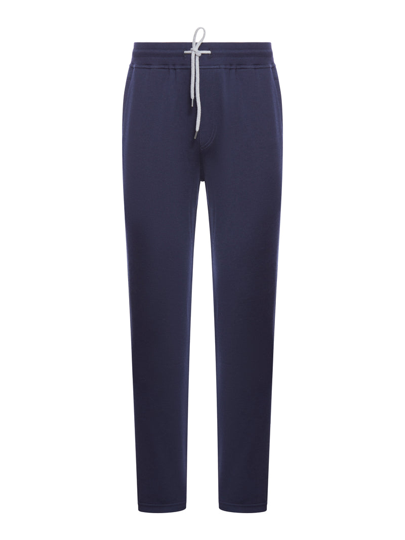 Brunello Cucinelli Men Double-Band Cotton, Cashmere And Silk Sweatpants BRUNELLO CUCINELLI