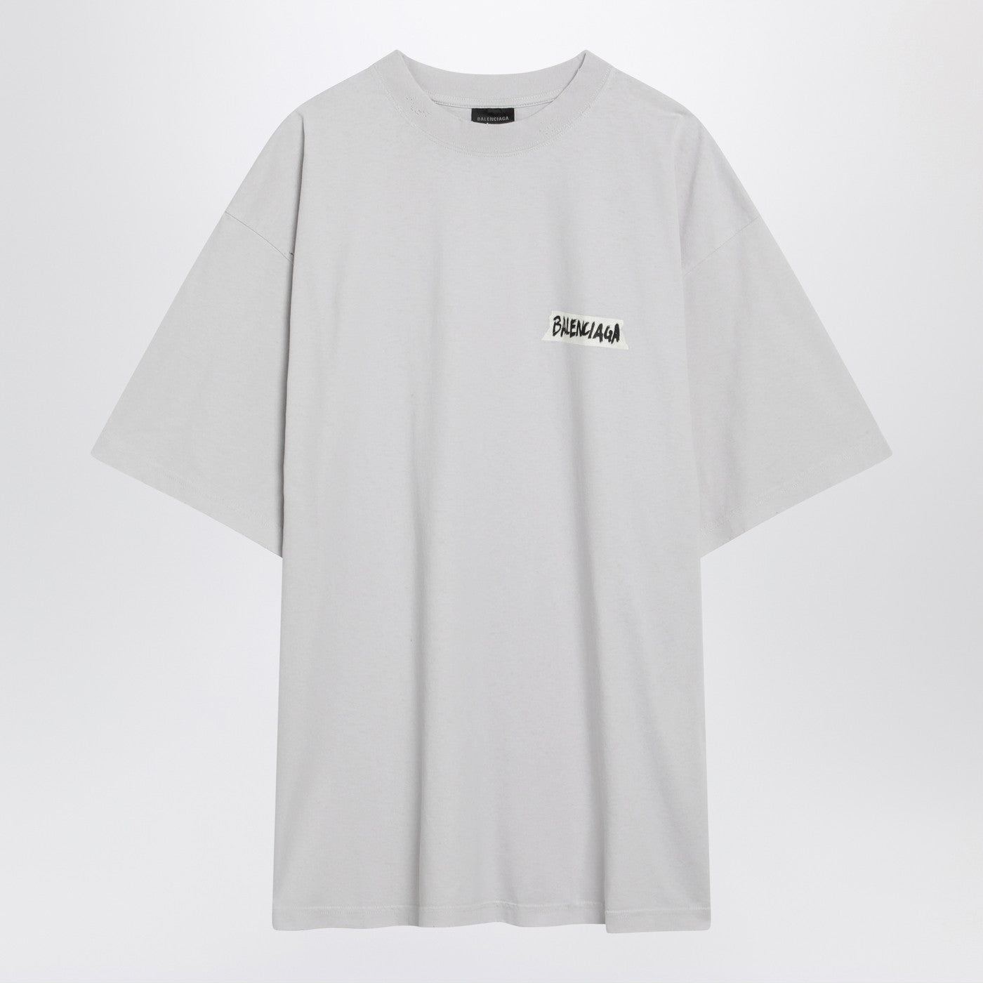 Balenciaga White Masking Tape T-Shirt With Medium Fit Men BALENCIAGA