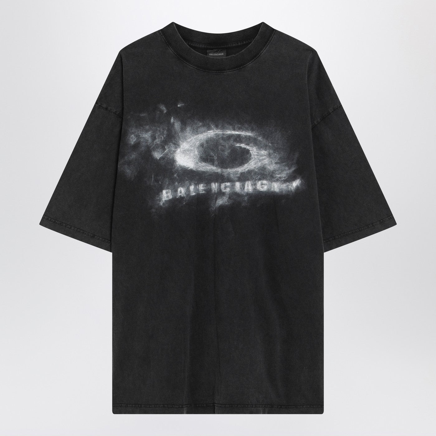 Balenciaga Black Faded Crayon Loop Oversize T-Shirt Men BALENCIAGA