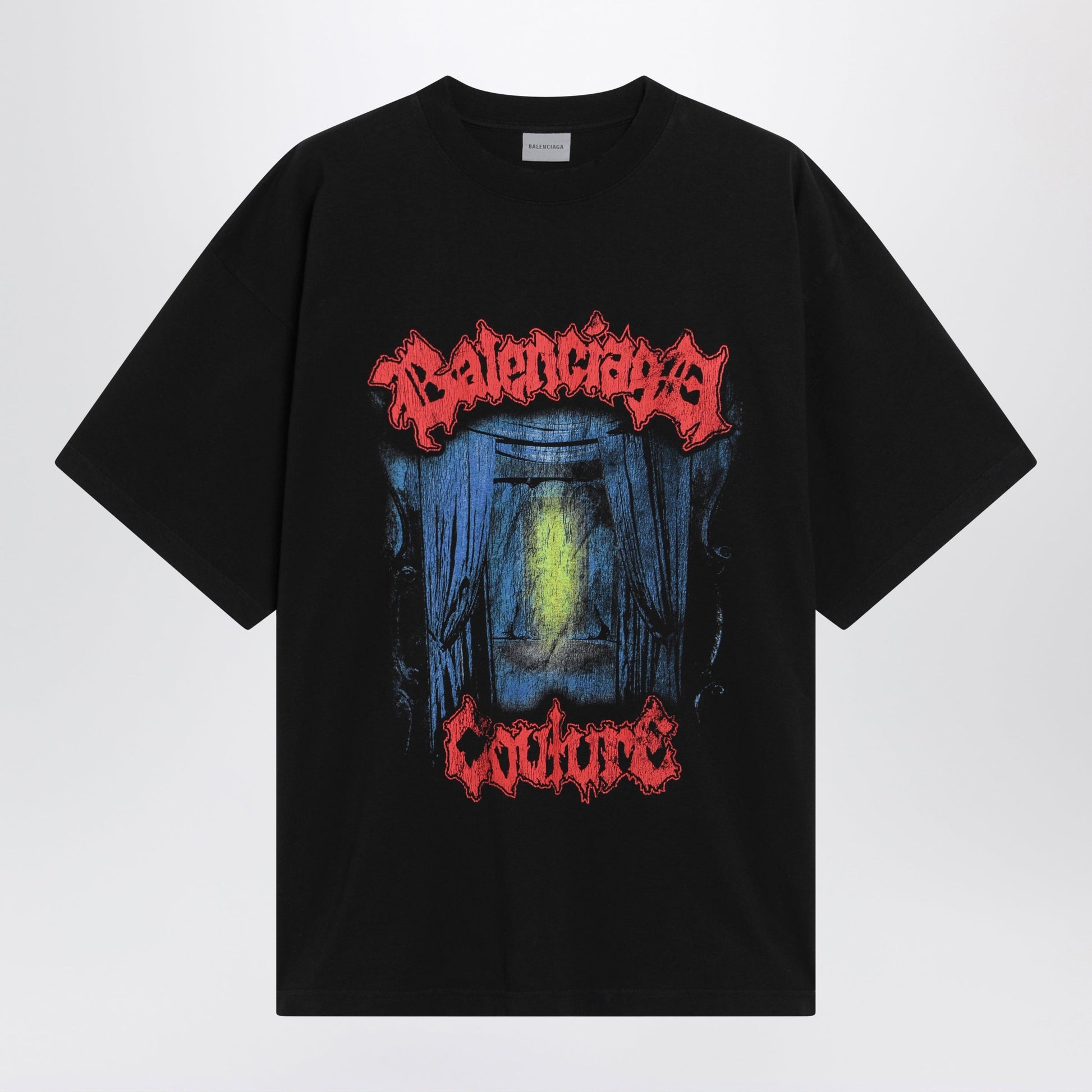 Balenciaga Salon De Couture Cotton Jersey T-Shirt In Black Men BALENCIAGA