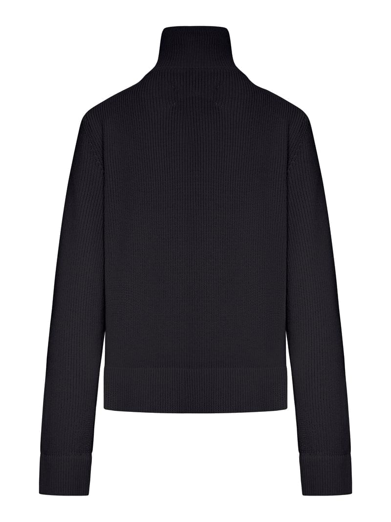 Maison Margiela Women Ribbed Cotton Zip-Up Cardigan MAISON MARGIELA