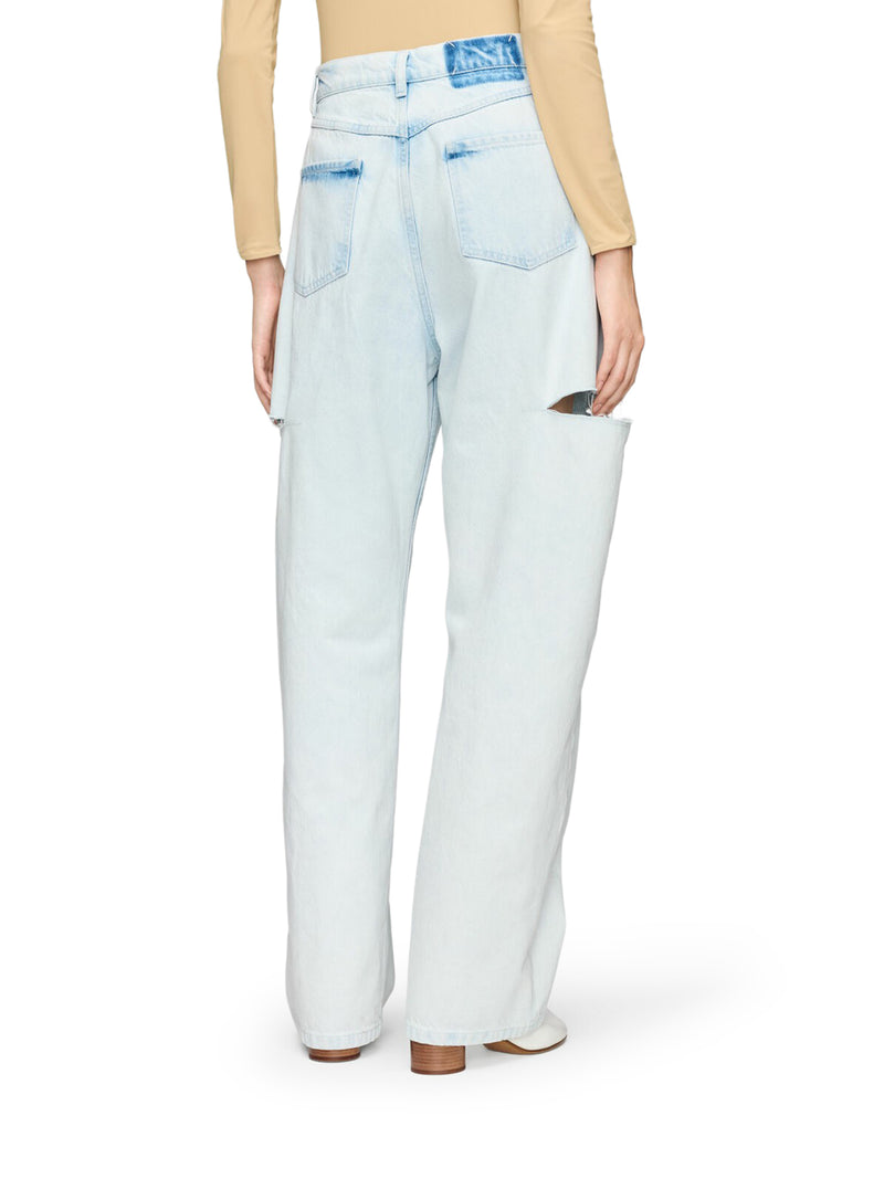 Maison Margiela Women Wide-Leg Jeans With Distressed Details MAISON MARGIELA