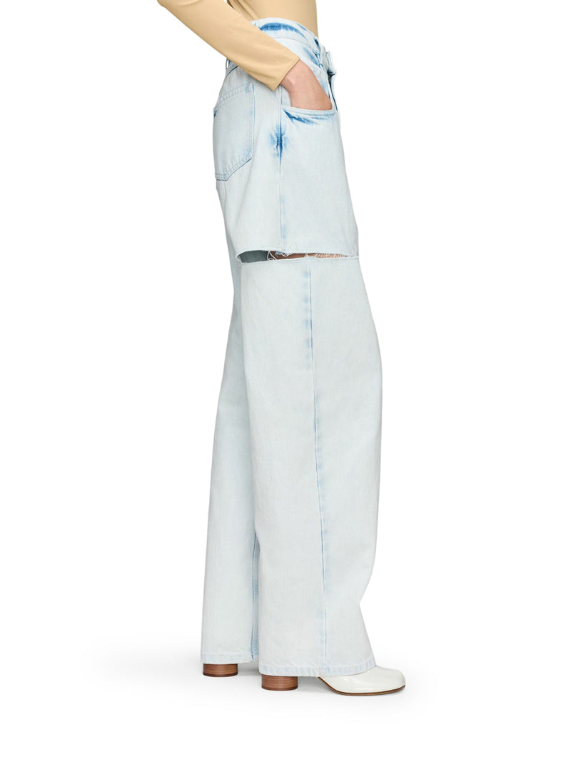 Maison Margiela Women Wide-Leg Jeans With Distressed Details MAISON MARGIELA