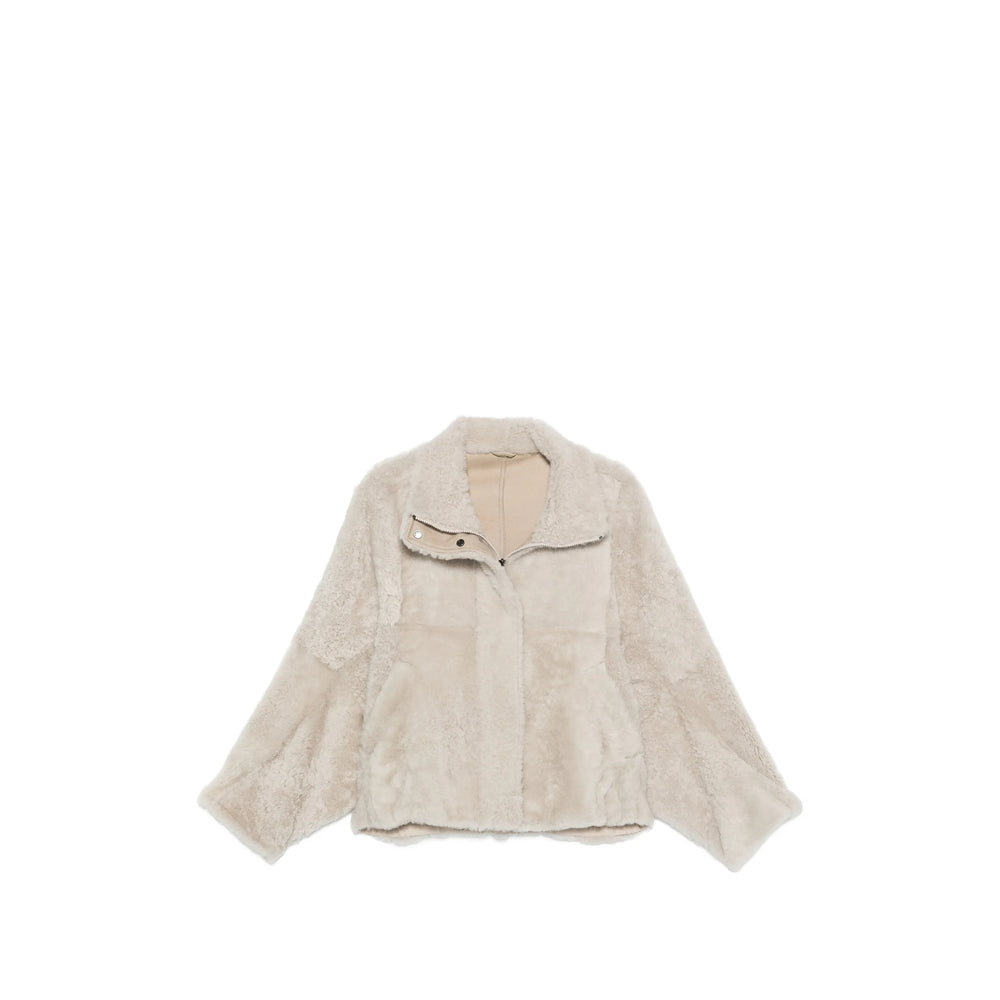 Brunello Cucinelli Grey Jackets - Faux Fur & Shearling Jackets Women BRUNELLO CUCINELLI