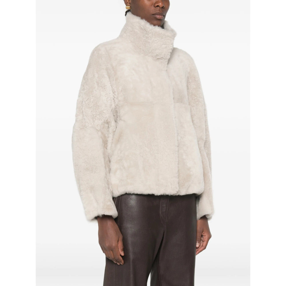 Brunello Cucinelli Grey Jackets - Faux Fur & Shearling Jackets Women BRUNELLO CUCINELLI