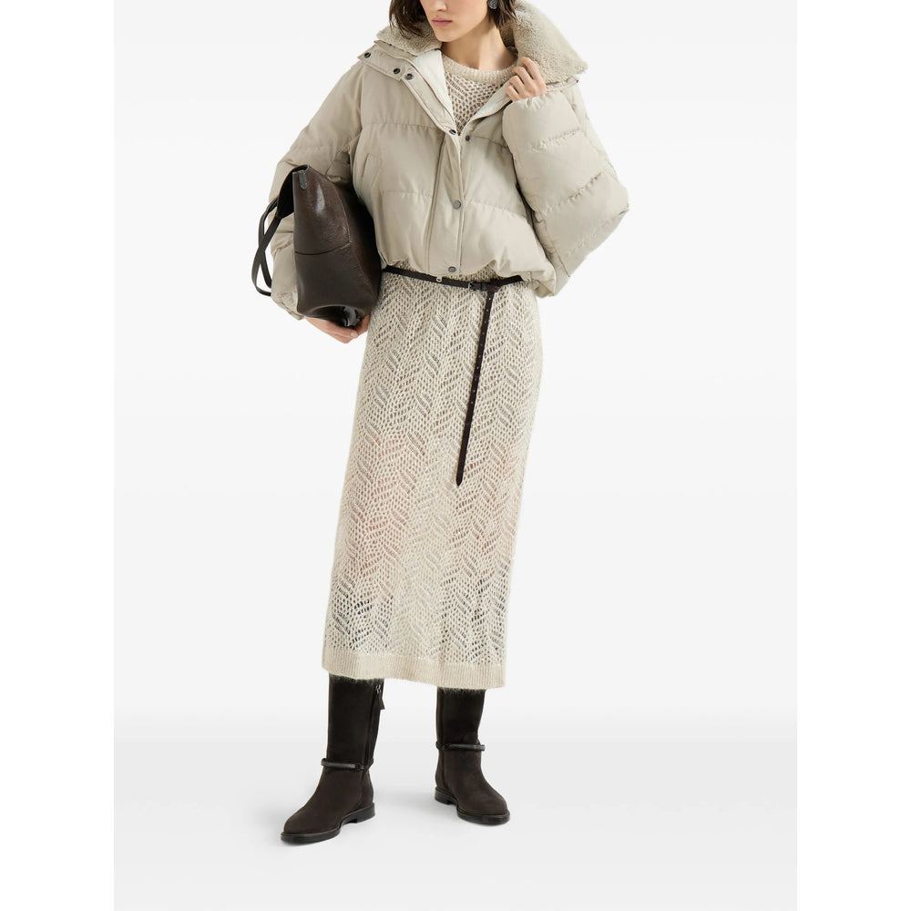 Brunello Cucinelli Neutrals Jackets - Puffer Jackets Women BRUNELLO CUCINELLI