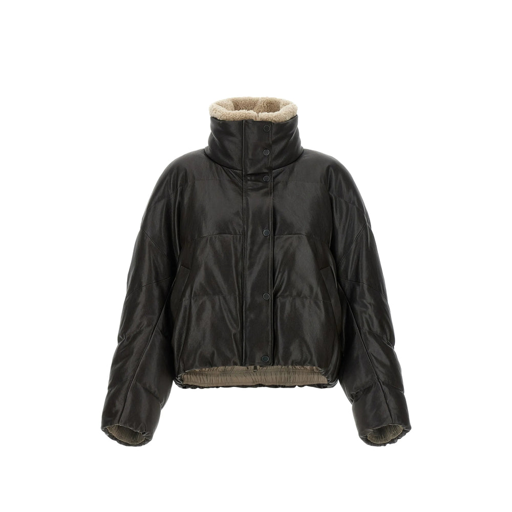 Brunello Cucinelli Brown Jackets - Leather Jackets Women BRUNELLO CUCINELLI