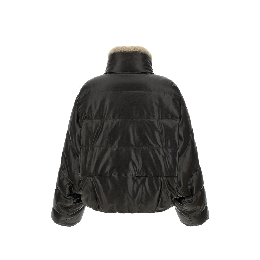 Brunello Cucinelli Brown Jackets - Leather Jackets Women BRUNELLO CUCINELLI
