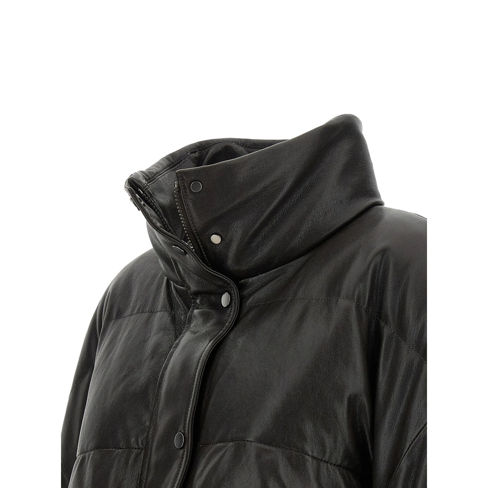 Brunello Cucinelli Brown Jackets - Leather Jackets Women BRUNELLO CUCINELLI