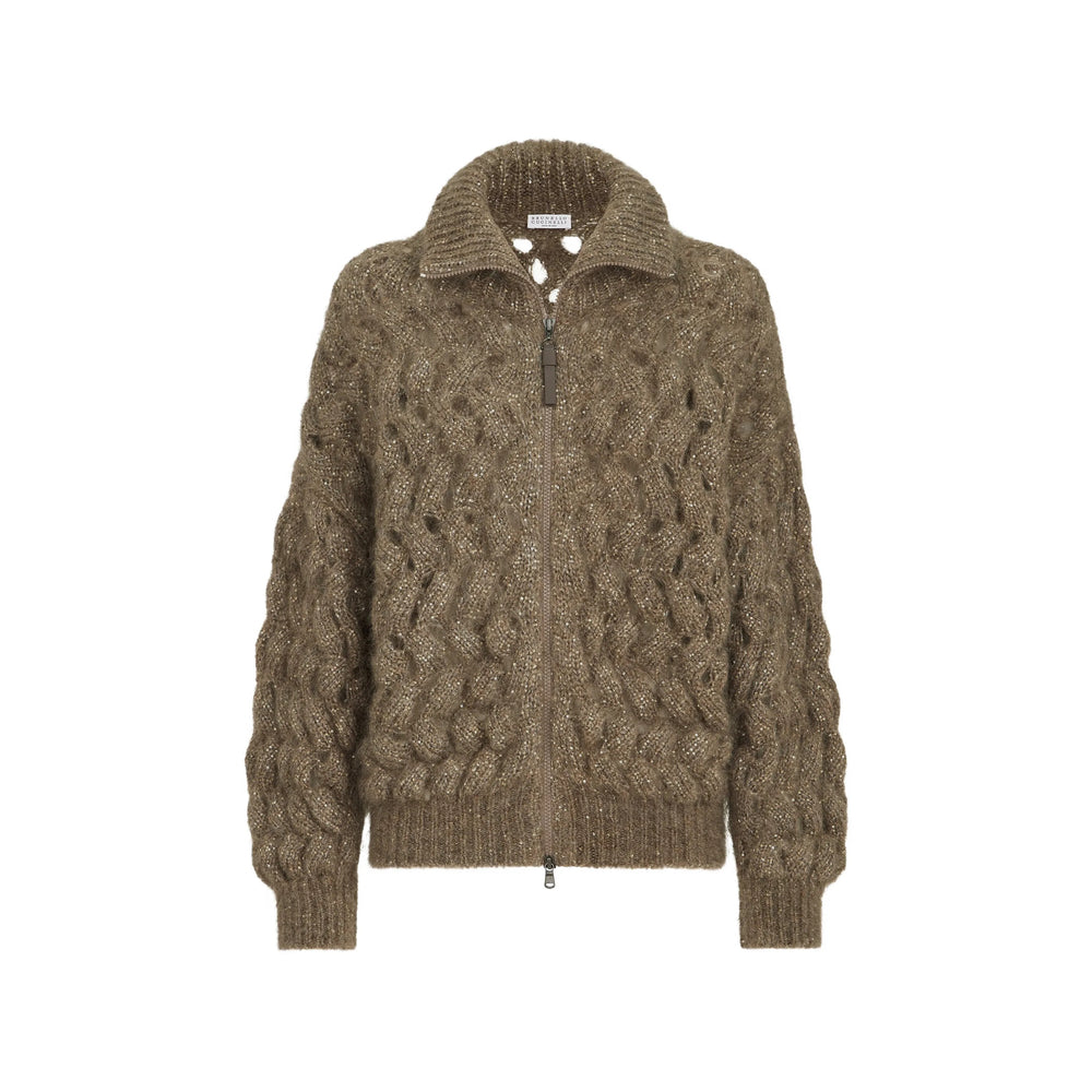Brunello Cucinelli Brown Knitwear - Cardigans Women BRUNELLO CUCINELLI