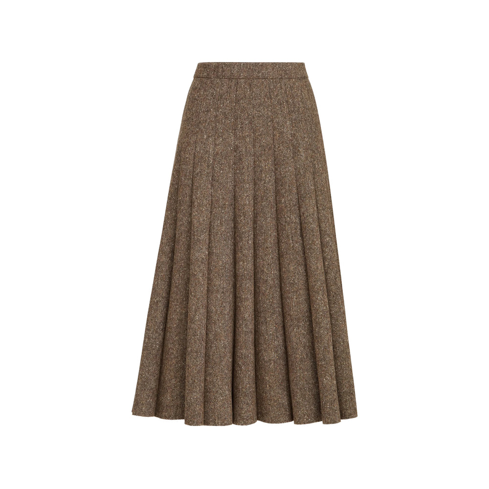 Brunello Cucinelli Brown Skirts - Pleated Skirts Women BRUNELLO CUCINELLI