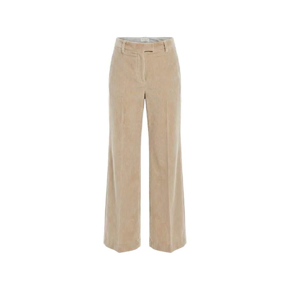 Brunello Cucinelli Neutrals Trousers - Straight Trousers Women BRUNELLO CUCINELLI