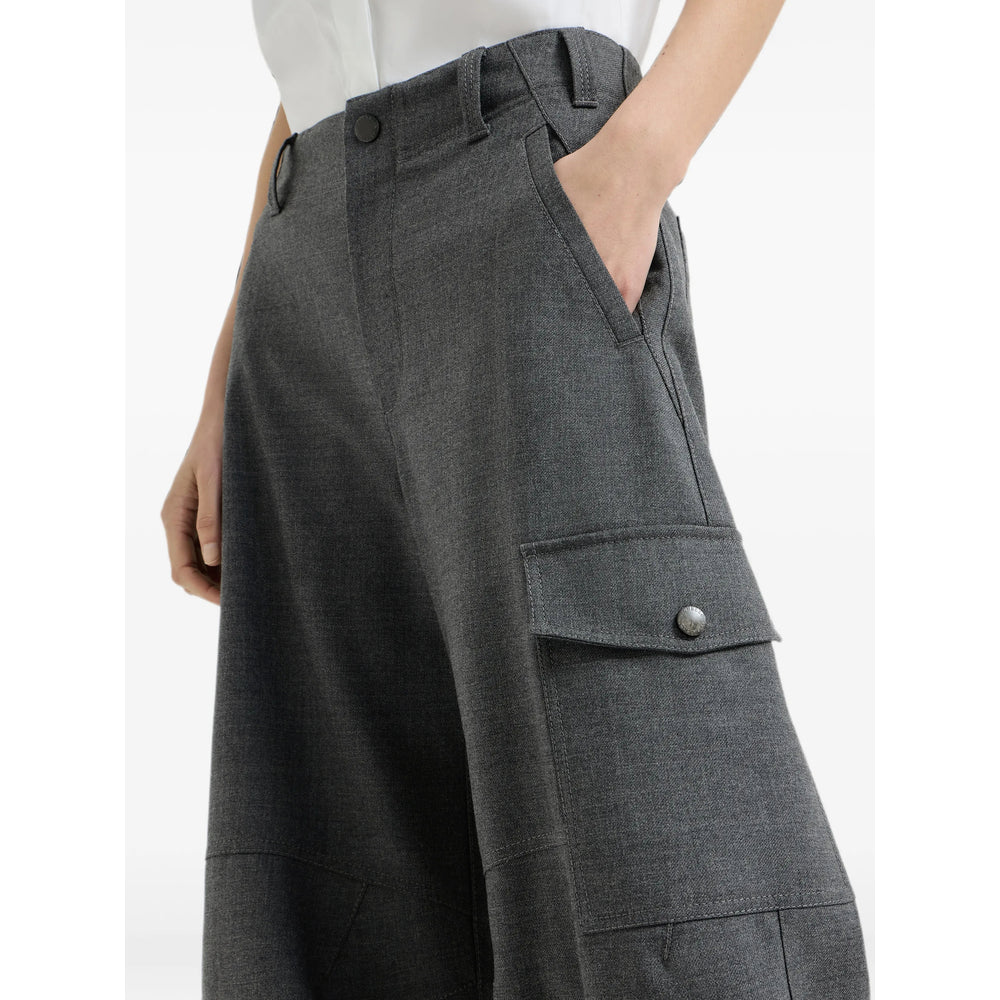 Brunello Cucinelli Grey Trousers - Straight Trousers Women BRUNELLO CUCINELLI