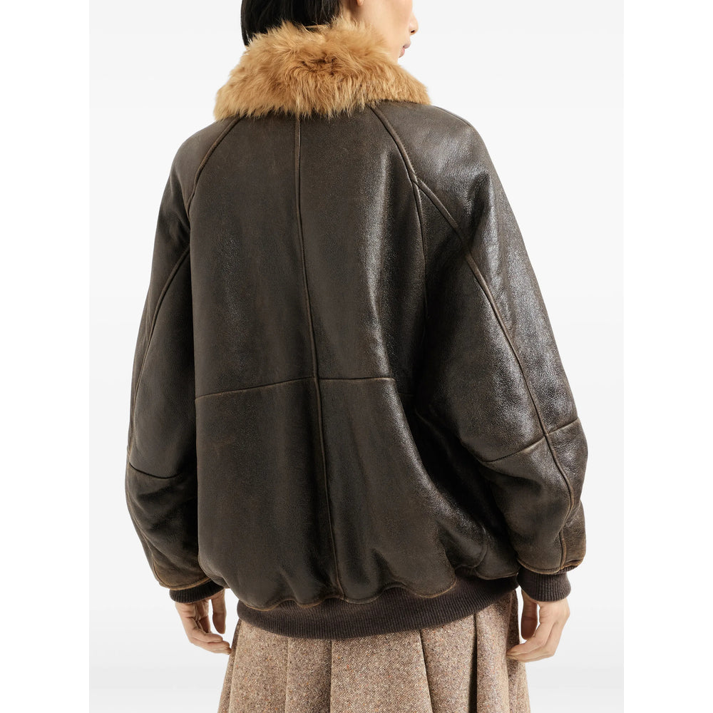 Brunello Cucinelli Brown Jackets - Leather Jackets Women BRUNELLO CUCINELLI