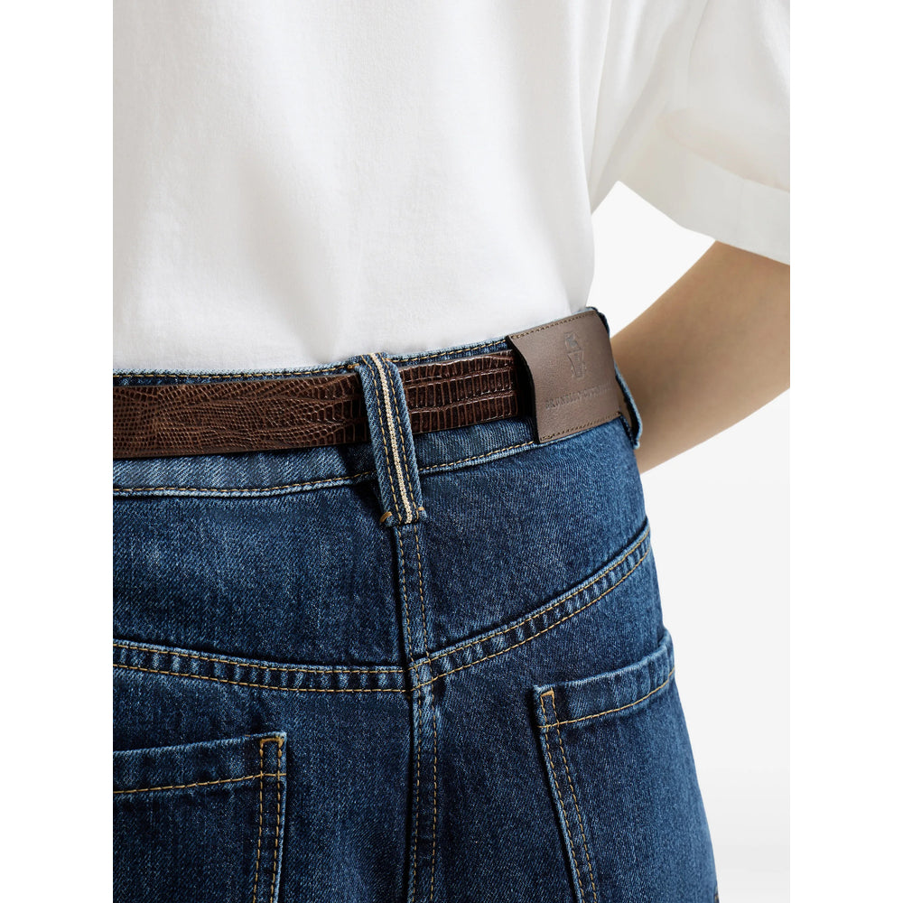 Brunello Cucinelli Blue Denim - Wide-Leg Jeans Women BRUNELLO CUCINELLI