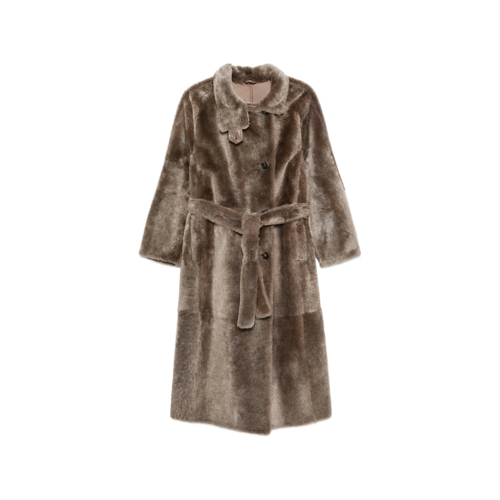 Brunello Cucinelli Neutrals Coats - Faux Fur Coats Women BRUNELLO CUCINELLI