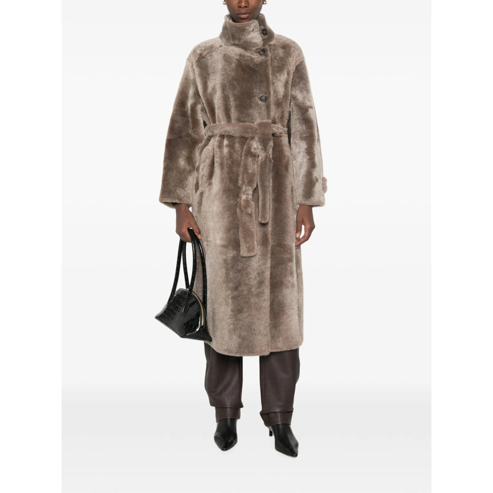 Brunello Cucinelli Neutrals Coats - Faux Fur Coats Women BRUNELLO CUCINELLI