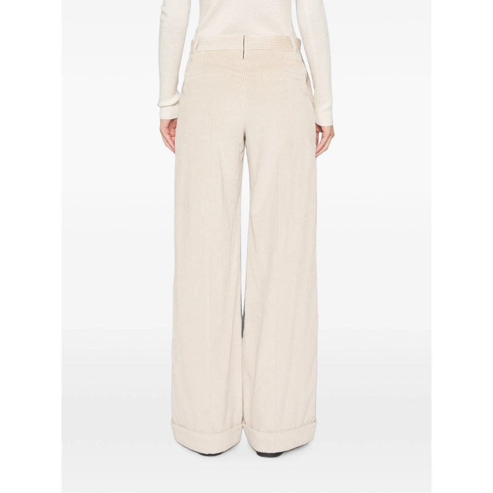 Brunello Cucinelli Neutrals Trousers - Palazzo Pants Women BRUNELLO CUCINELLI