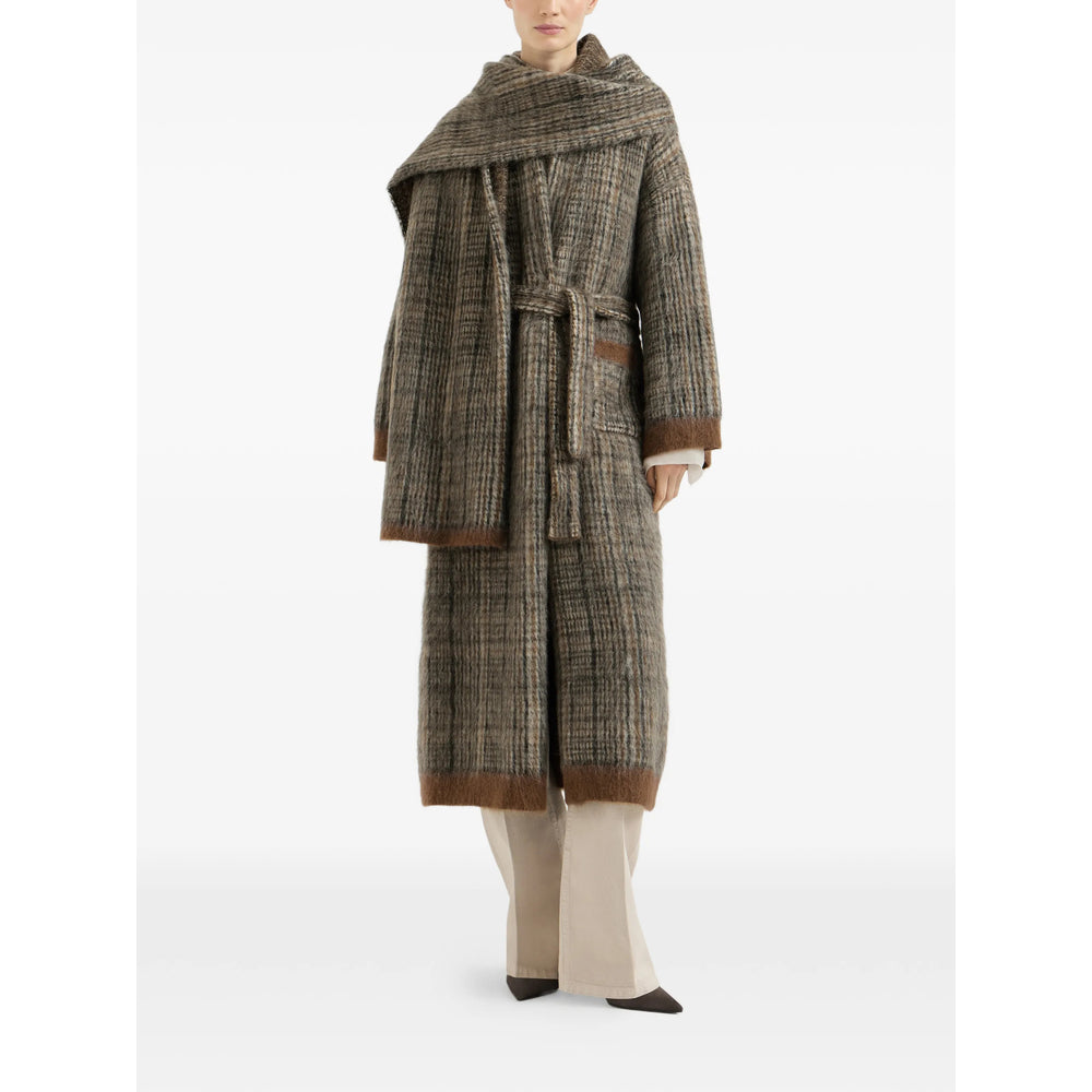 Brunello Cucinelli Neutrals Coats - Oversized Coats Women BRUNELLO CUCINELLI