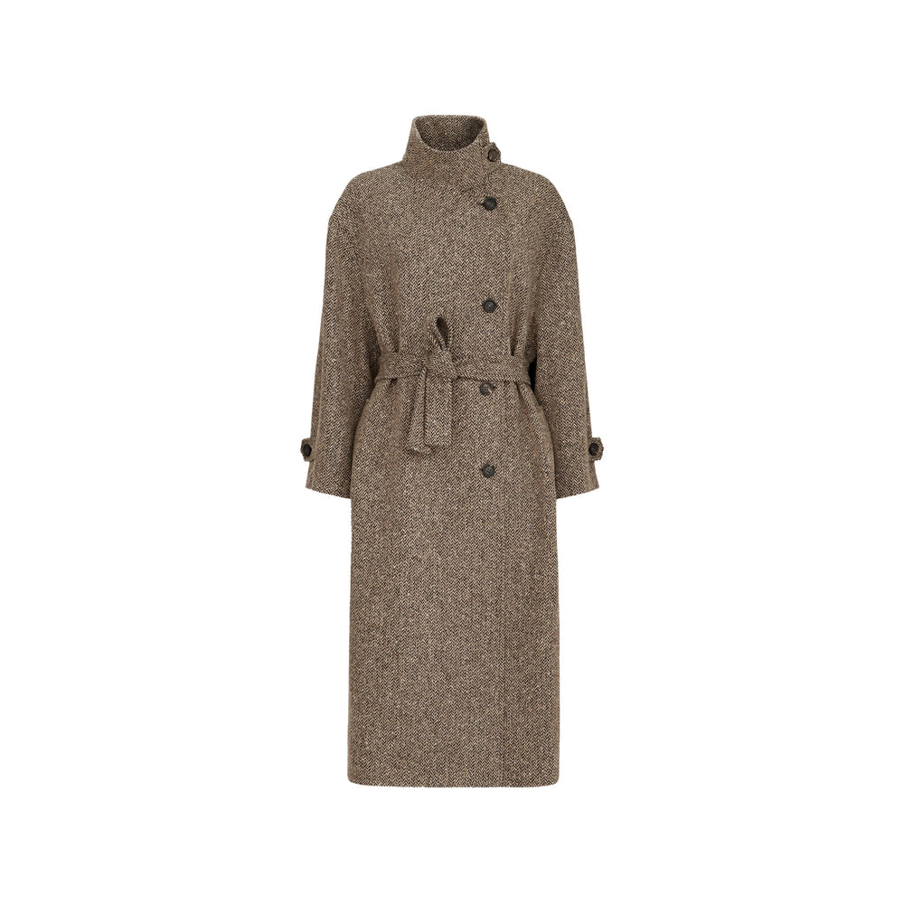 Brunello Cucinelli Brown Coats - Single Breasted Coats Women BRUNELLO CUCINELLI