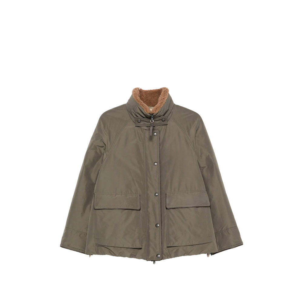 Brunello Cucinelli Green Jackets - Puffer Jackets Women BRUNELLO CUCINELLI