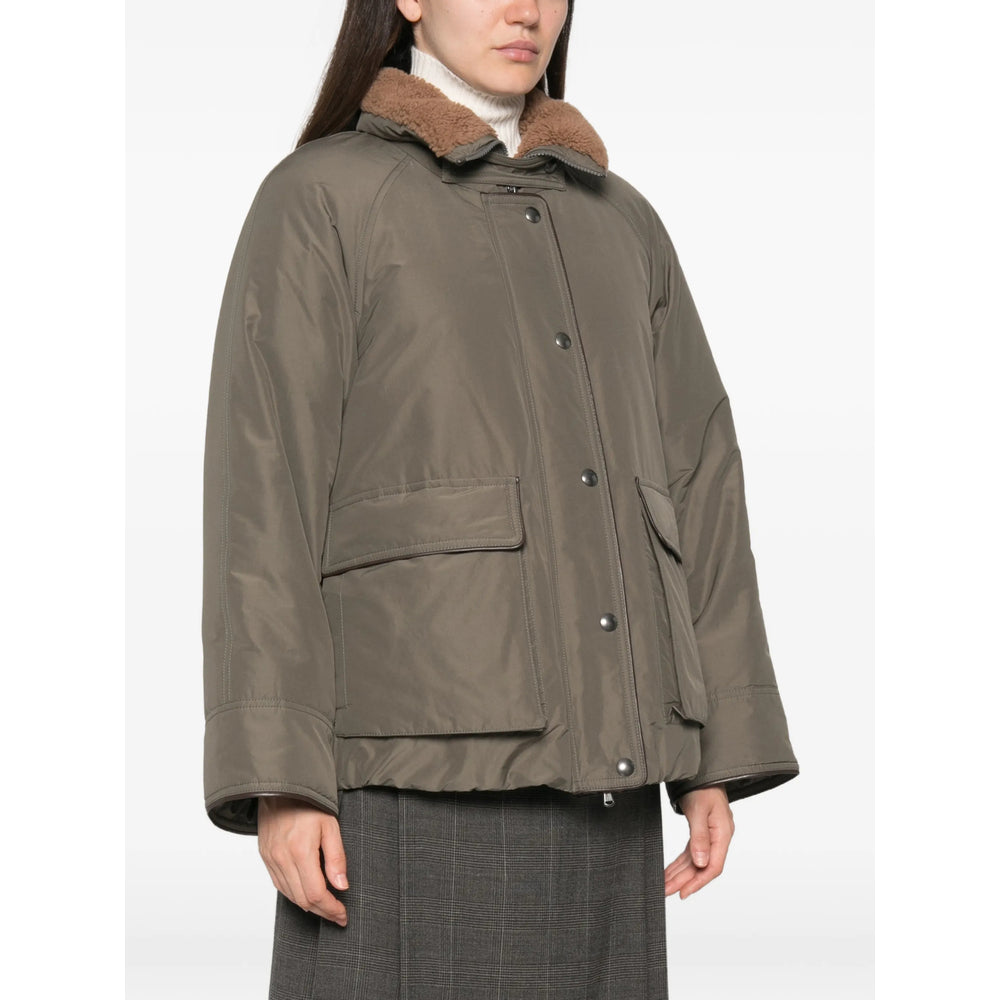Brunello Cucinelli Green Jackets - Puffer Jackets Women BRUNELLO CUCINELLI