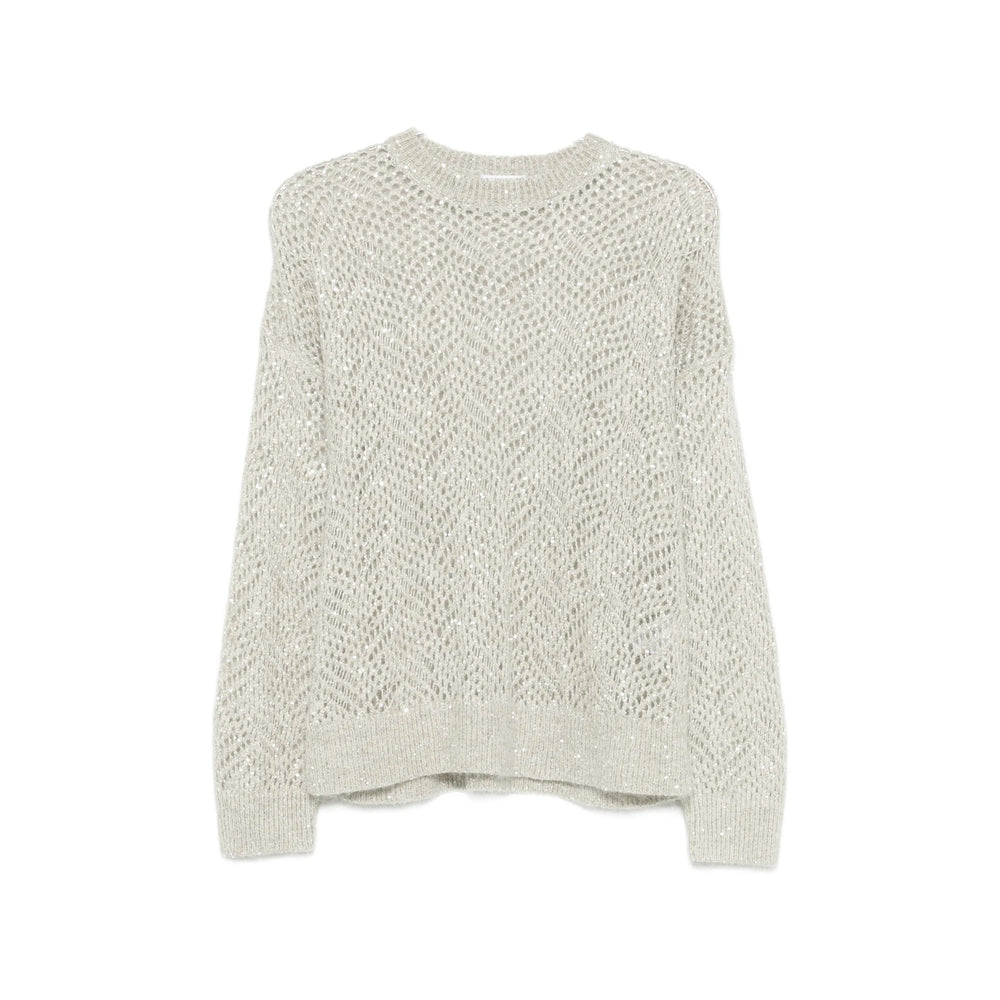 Brunello Cucinelli Grey Knitwear - Jumpers Women BRUNELLO CUCINELLI
