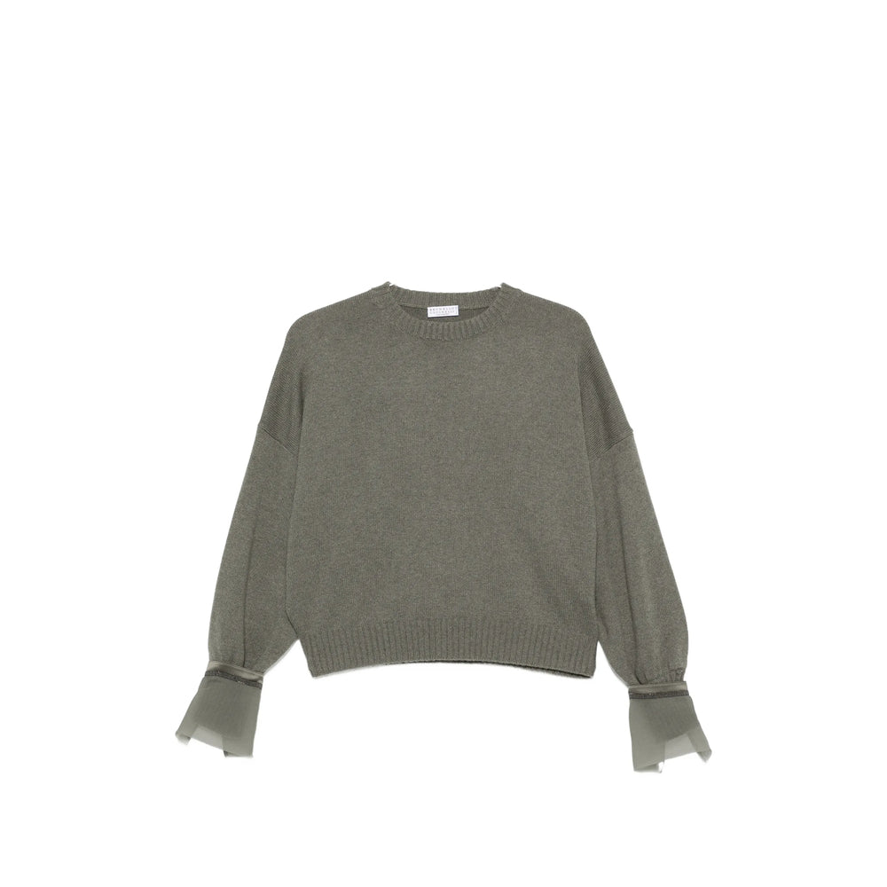 Brunello Cucinelli Grey Knitwear - Jumpers Women BRUNELLO CUCINELLI