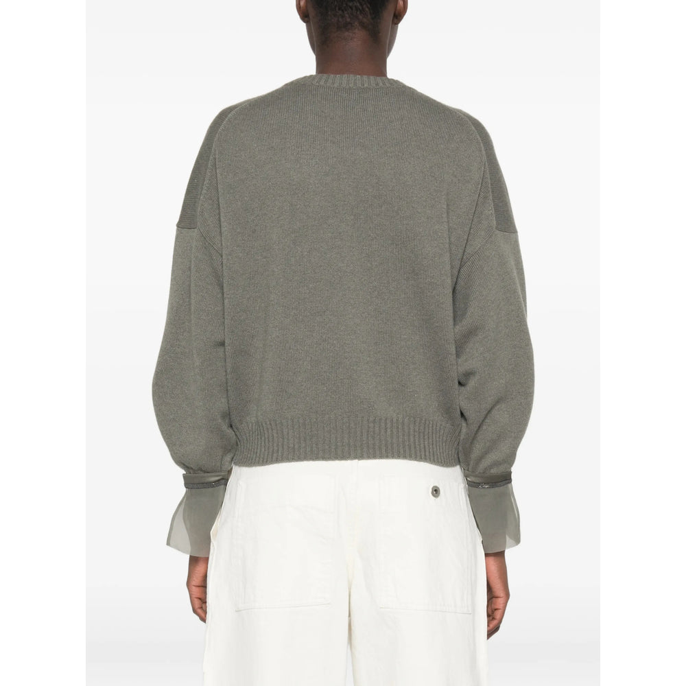 Brunello Cucinelli Grey Knitwear - Jumpers Women BRUNELLO CUCINELLI